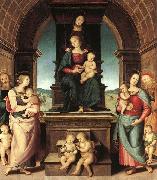 Pietro Perugino The Family of the Madonna oil painting on canvas